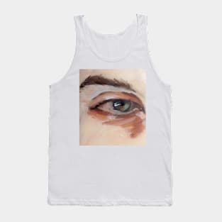 Green Eye Oil Painting Tank Top